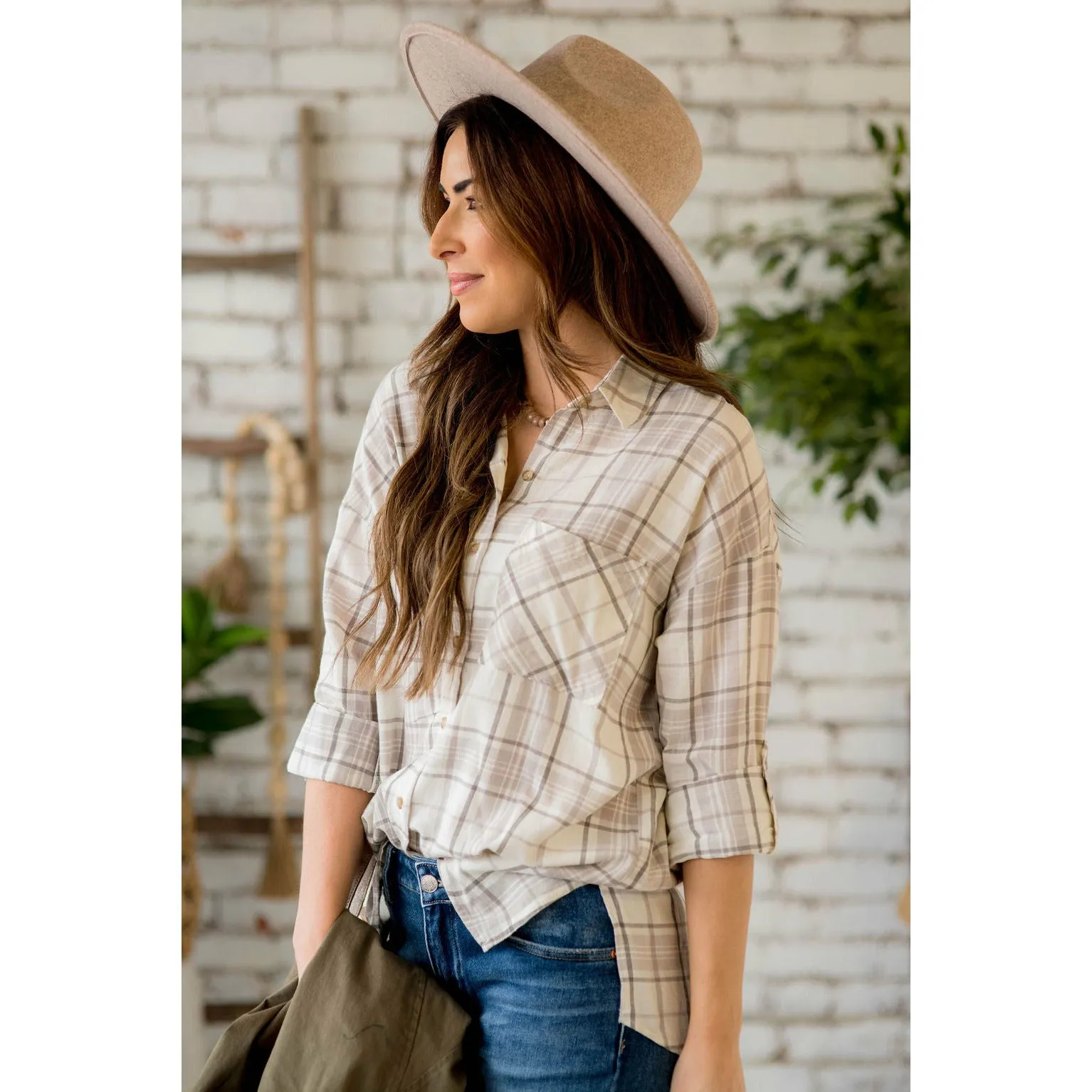 Plaid Lightweight Button Up
