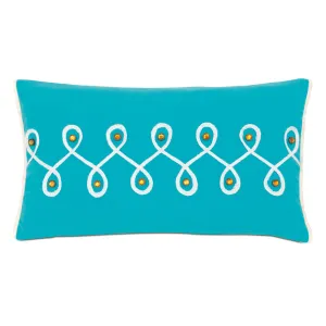 Poolside Belly Flop Outdoor Lumbar Pillow Cover 13x22