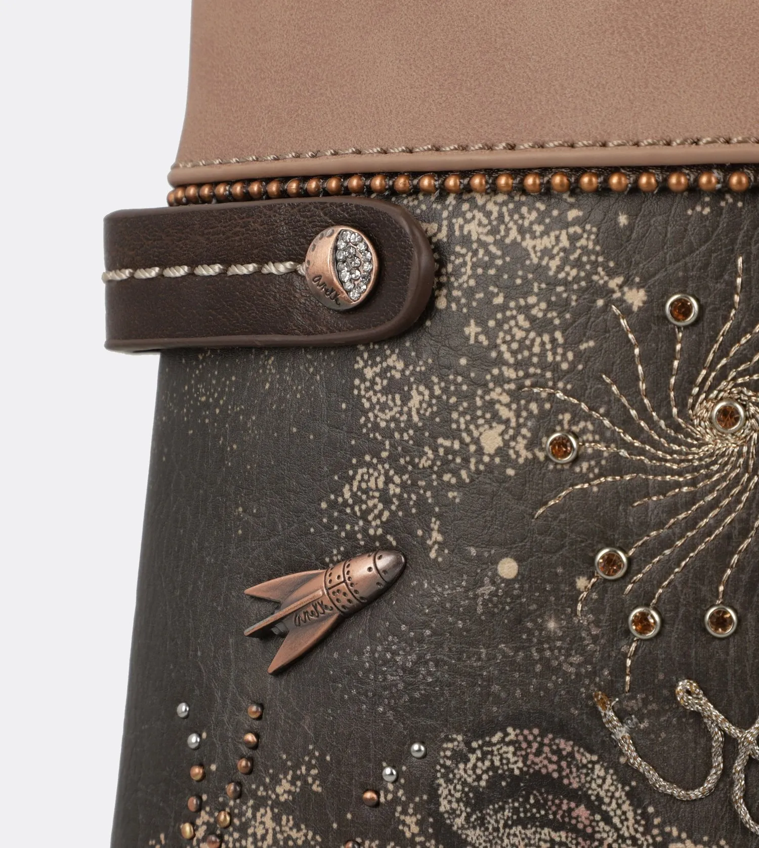 Pretty universe crossbody bag with a printed design