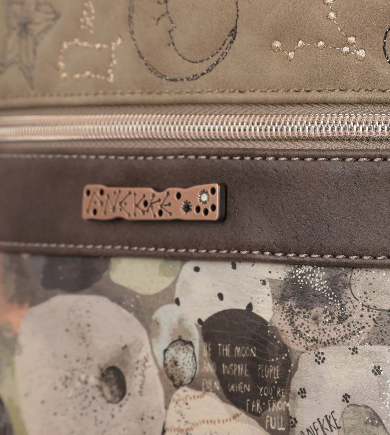 Pretty universe crossbody bag with a printed design