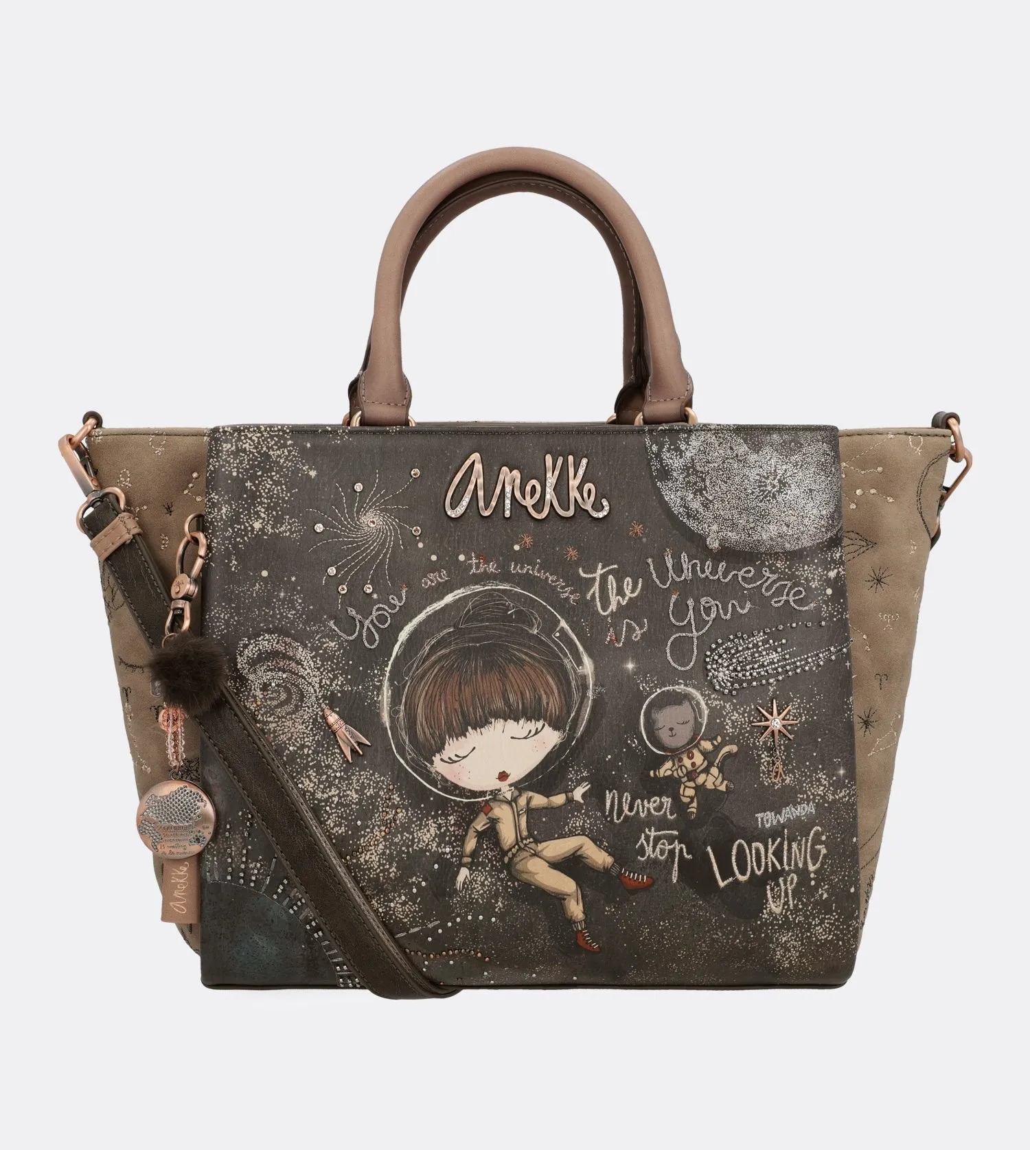 Pretty universe two handle bag