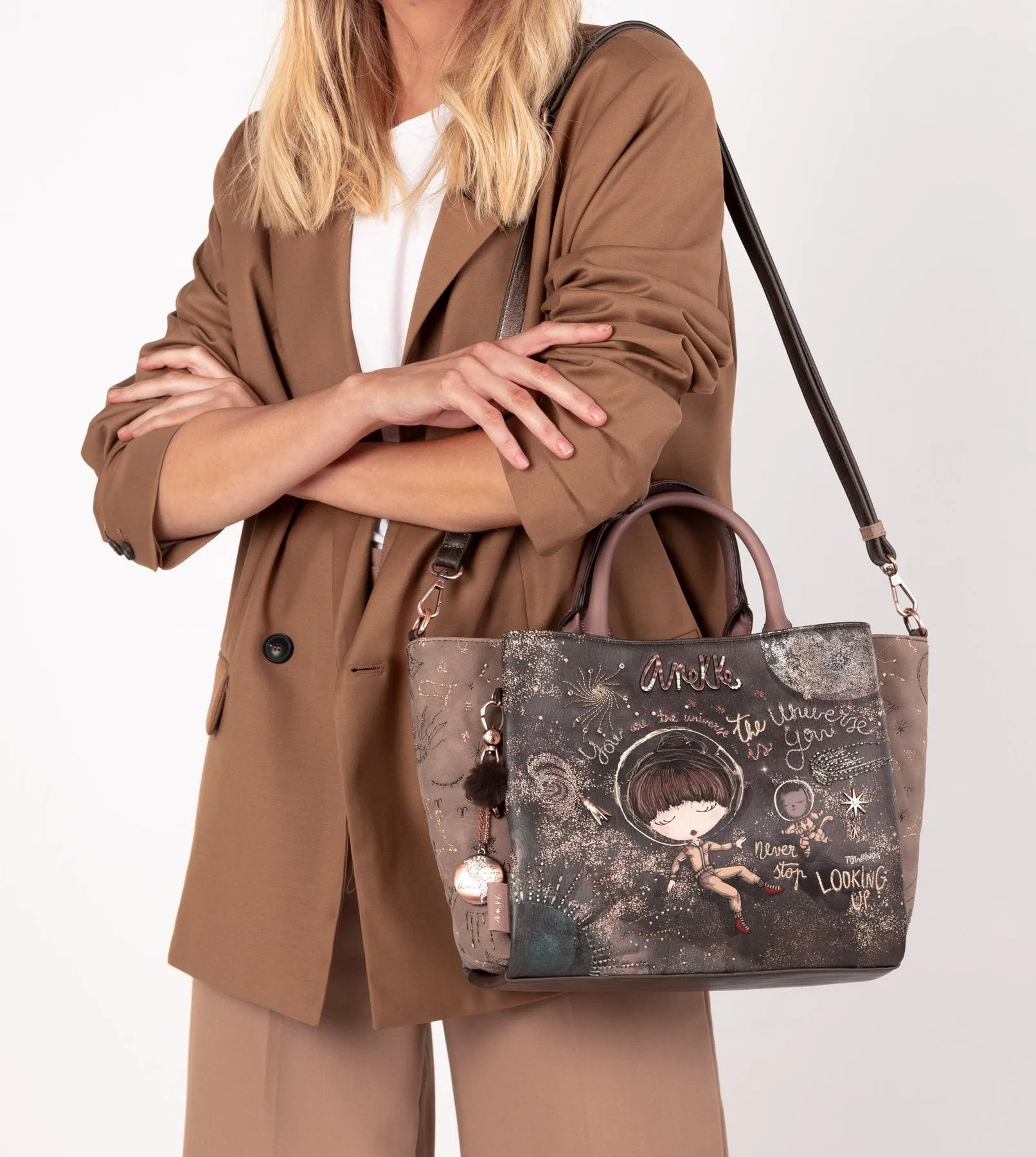 Pretty universe two handle bag