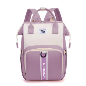 Purple New Large Capacity Mommy Bag – Portable and Lightweight Multi-Function Diaper Backpack, Stylish Baby and Mom Storage Bag