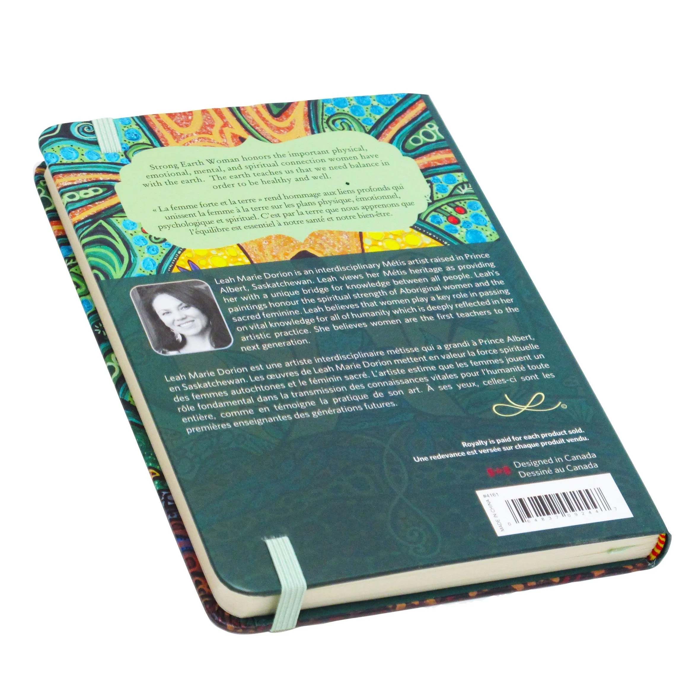 "Strong Earth Woman" Hard Cover Journal by Metis artist, Leah Dorion