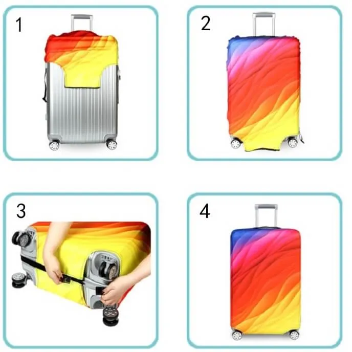 Red Luggage Suitcase Protective Cover