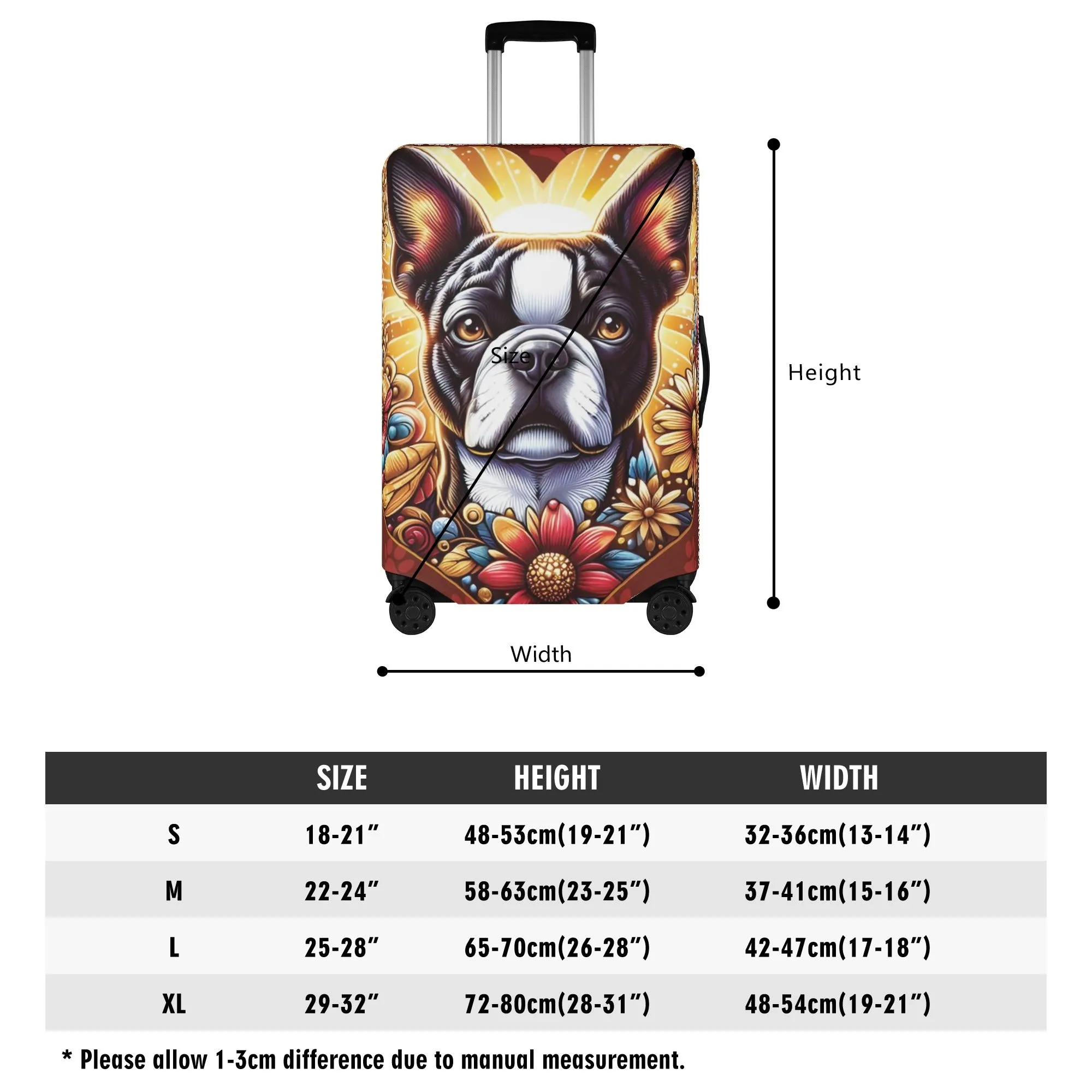Reggie - Luggage Cover for Boston Terrier lovers