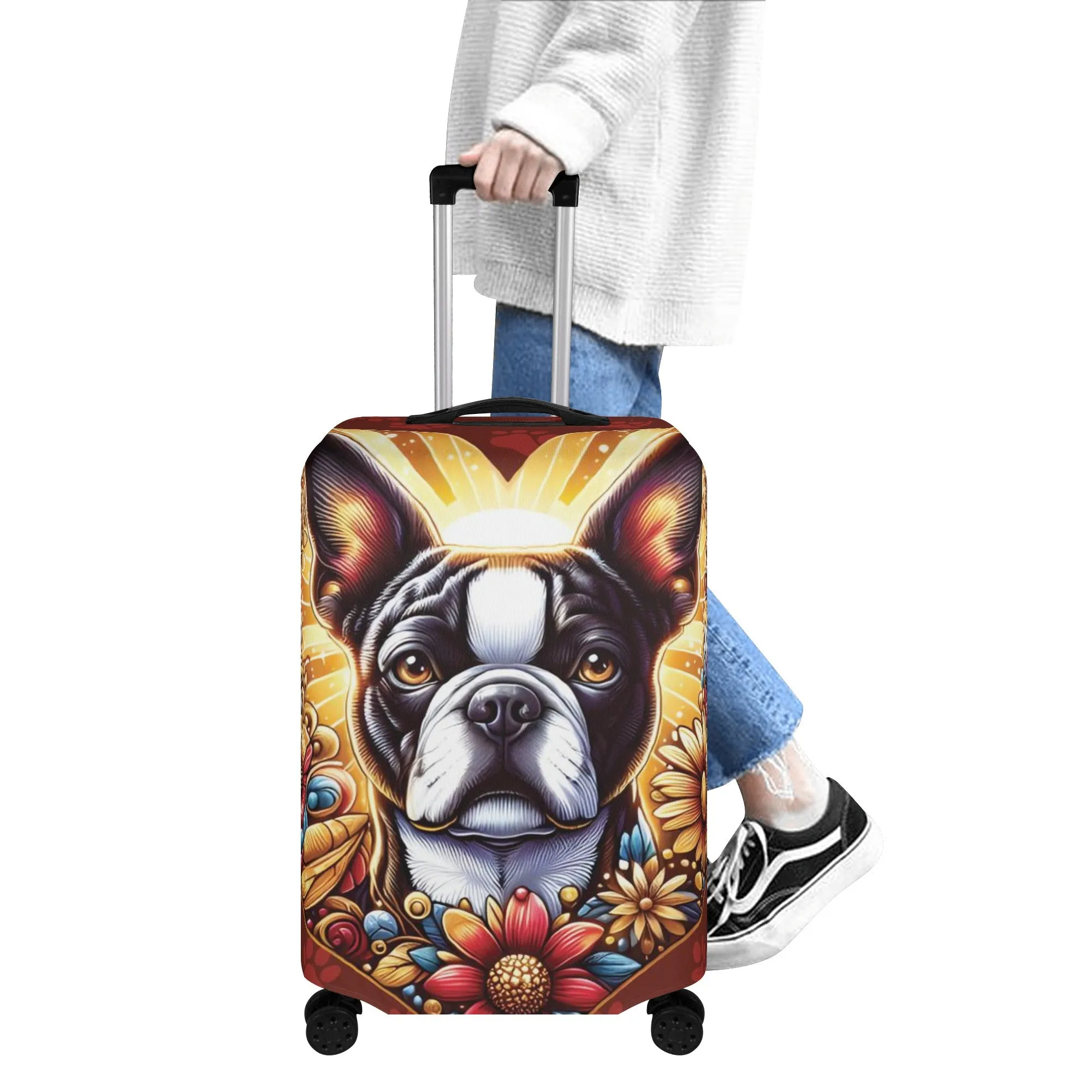 Reggie - Luggage Cover for Boston Terrier lovers