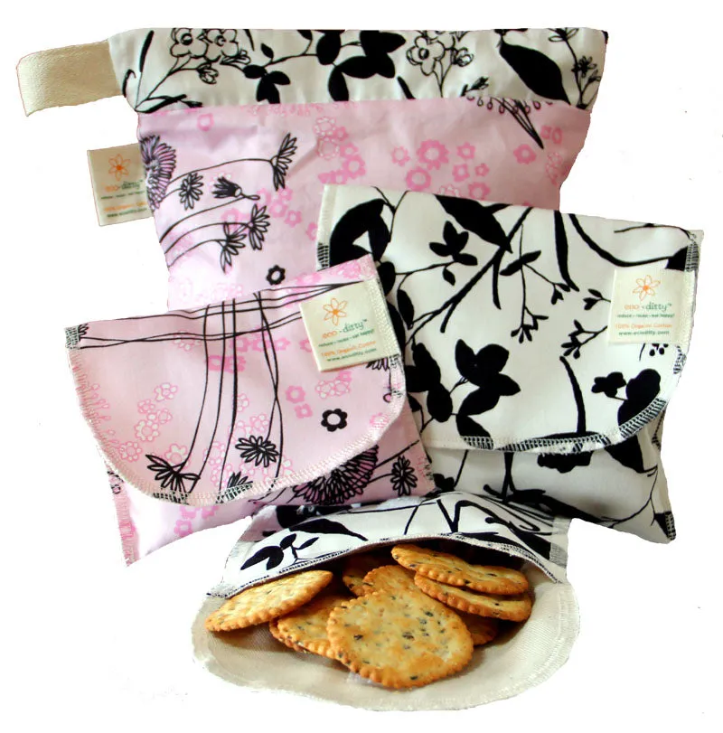 Reusable Sandwich Bag: Fields of Pink