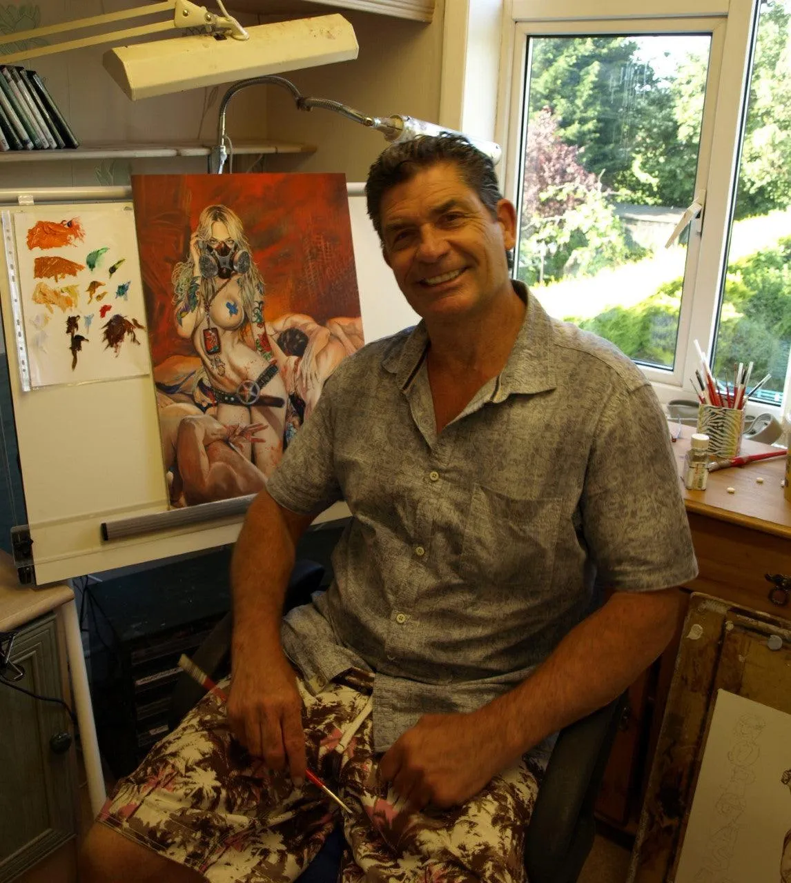 Rick Melton - Suzi Signs Off - Suzi Shaw - Art Print