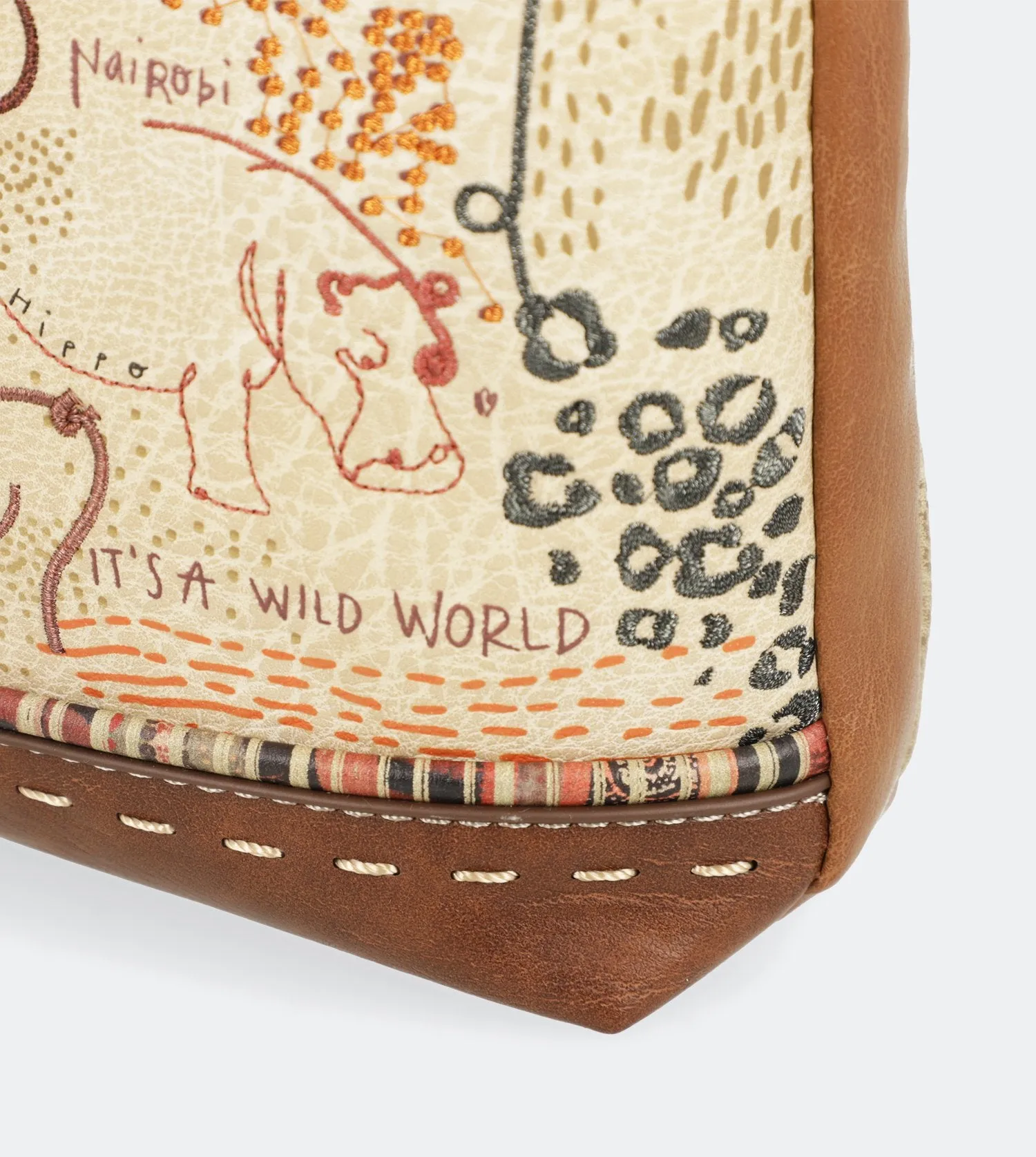 Safari Fusion Crossbody bag with double zip