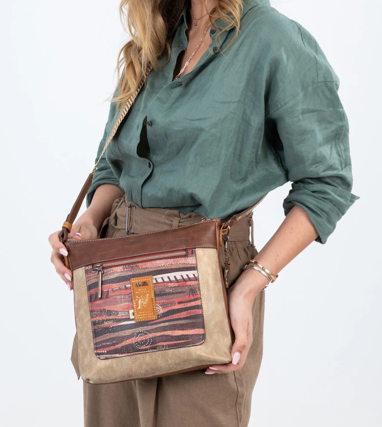 Safari Fusion Crossbody bag with double zip