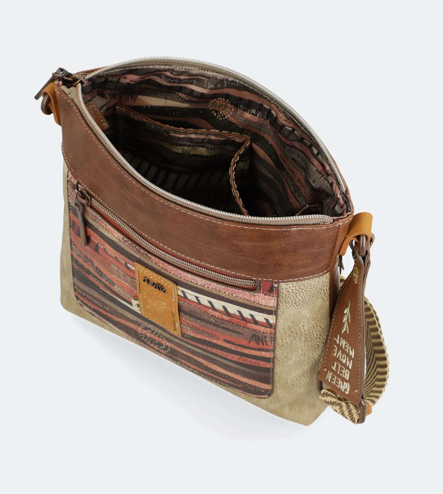 Safari Fusion Crossbody bag with double zip