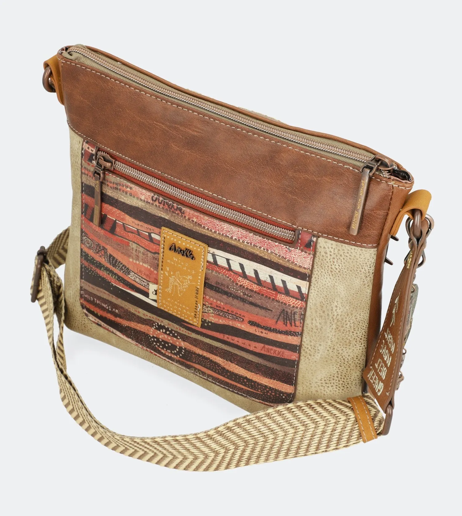 Safari Fusion Crossbody bag with double zip