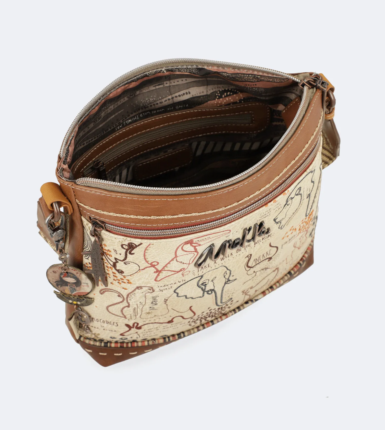 Safari Fusion Crossbody bag with double zip