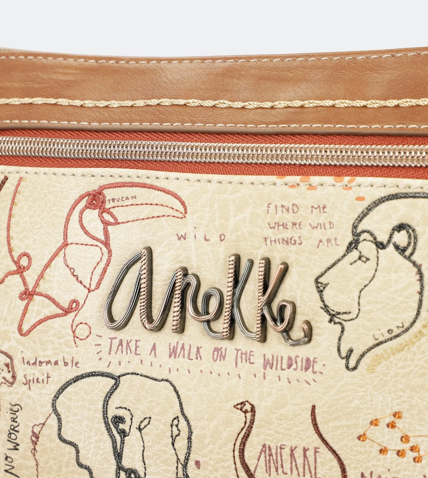 Safari Fusion Crossbody bag with double zip