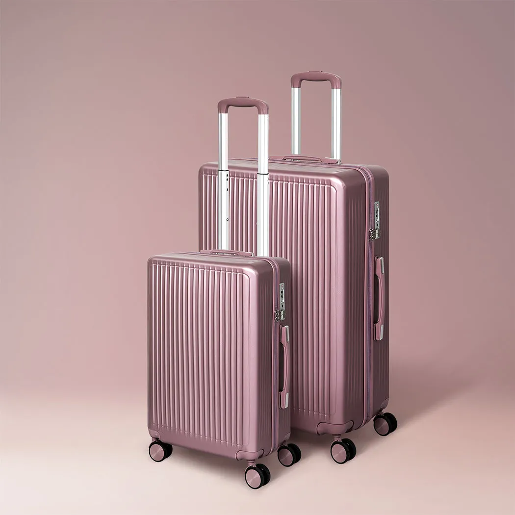 Slimbridge Luggage Suitcase Trolley Rose gold 2pc 20" 28"