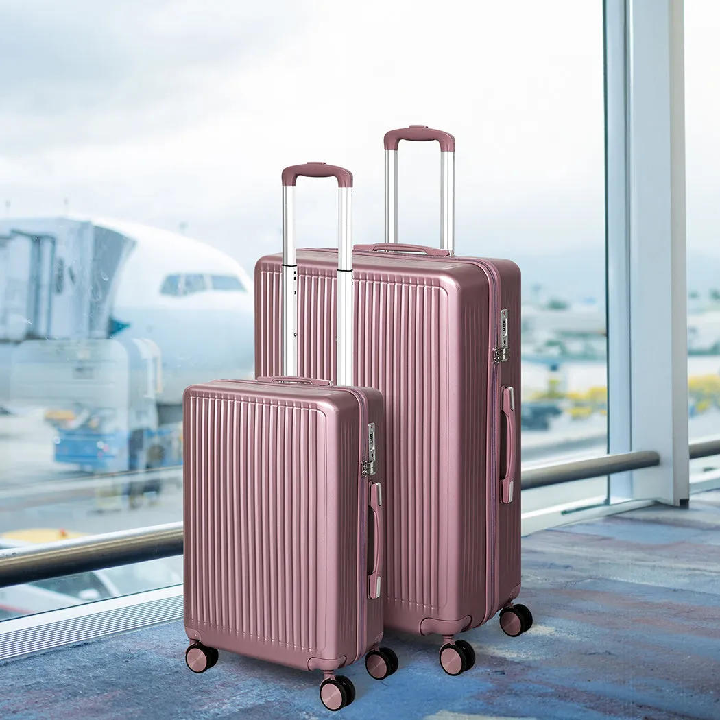 Slimbridge Luggage Suitcase Trolley Rose gold 2pc 20" 28"