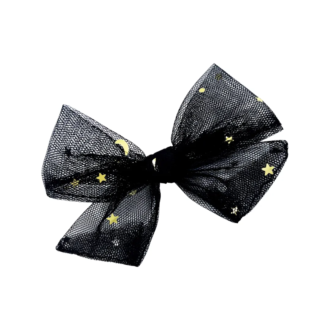 STARRY NIGHT CHIC BOW BLACK NYLON