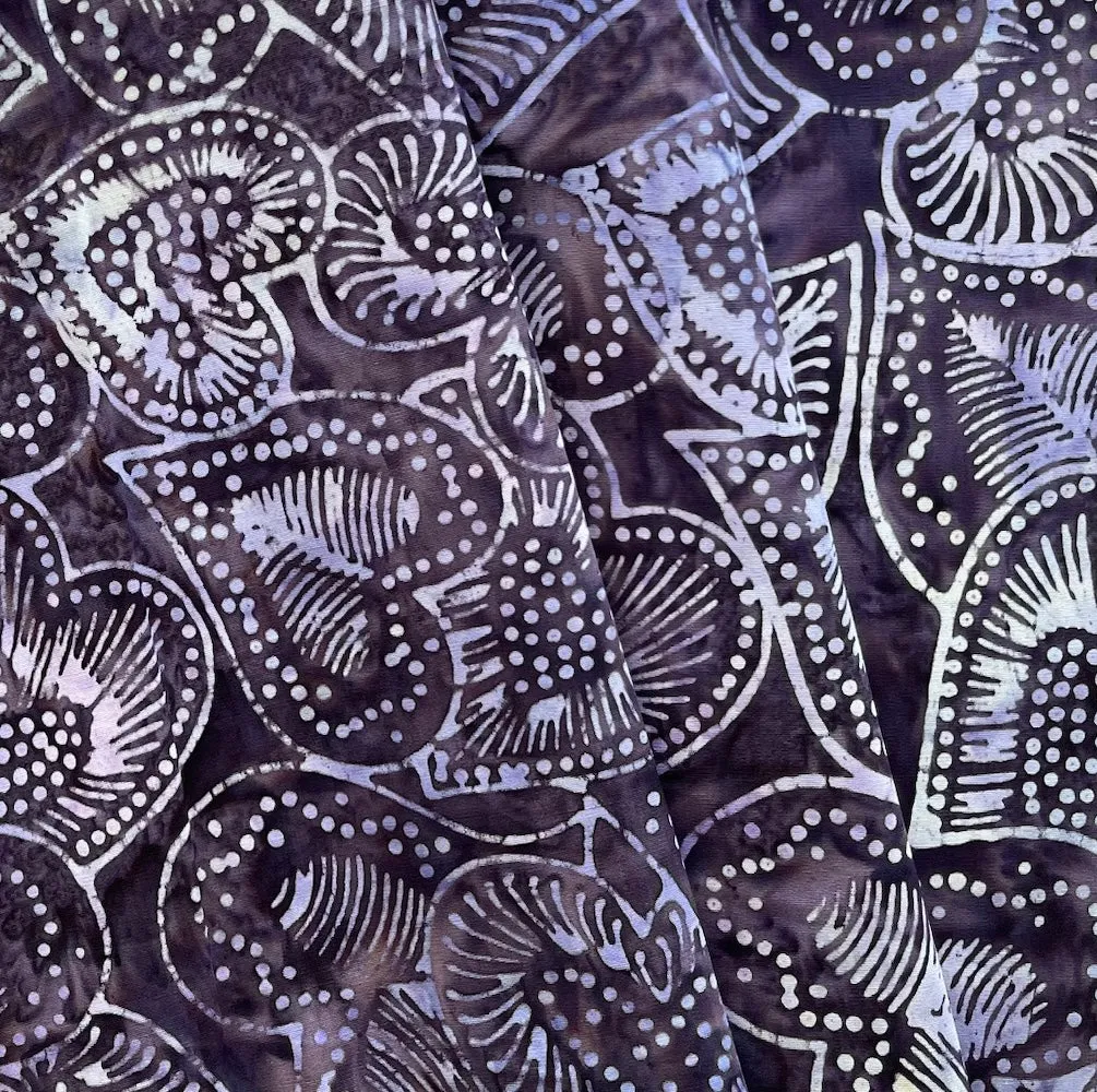 Textured Hearts Purple Haze Cotton Batik (Made in Indonesia)