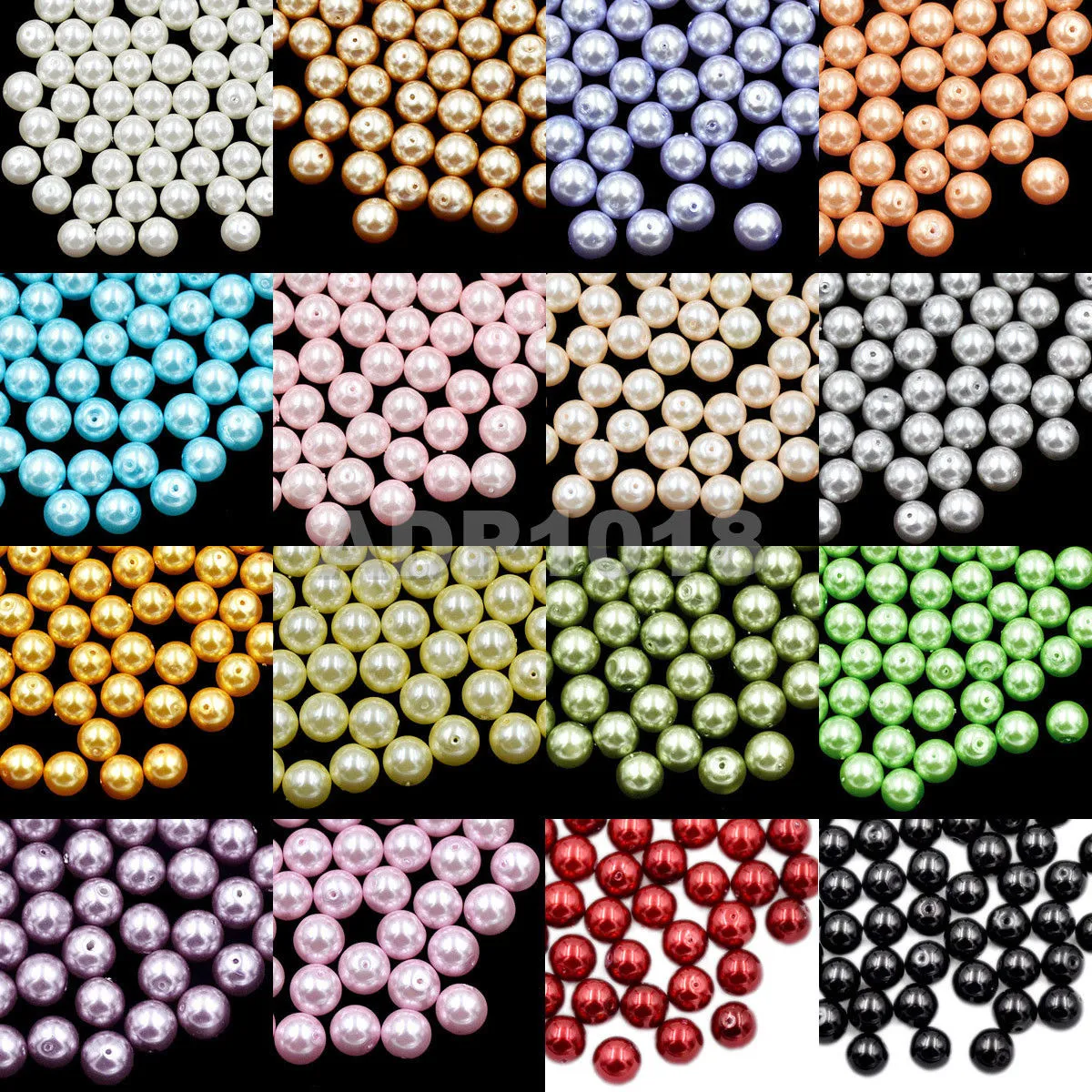 Top Quality Czech Satin Luster Glass Pearl Round Loose Beads Bag (2)