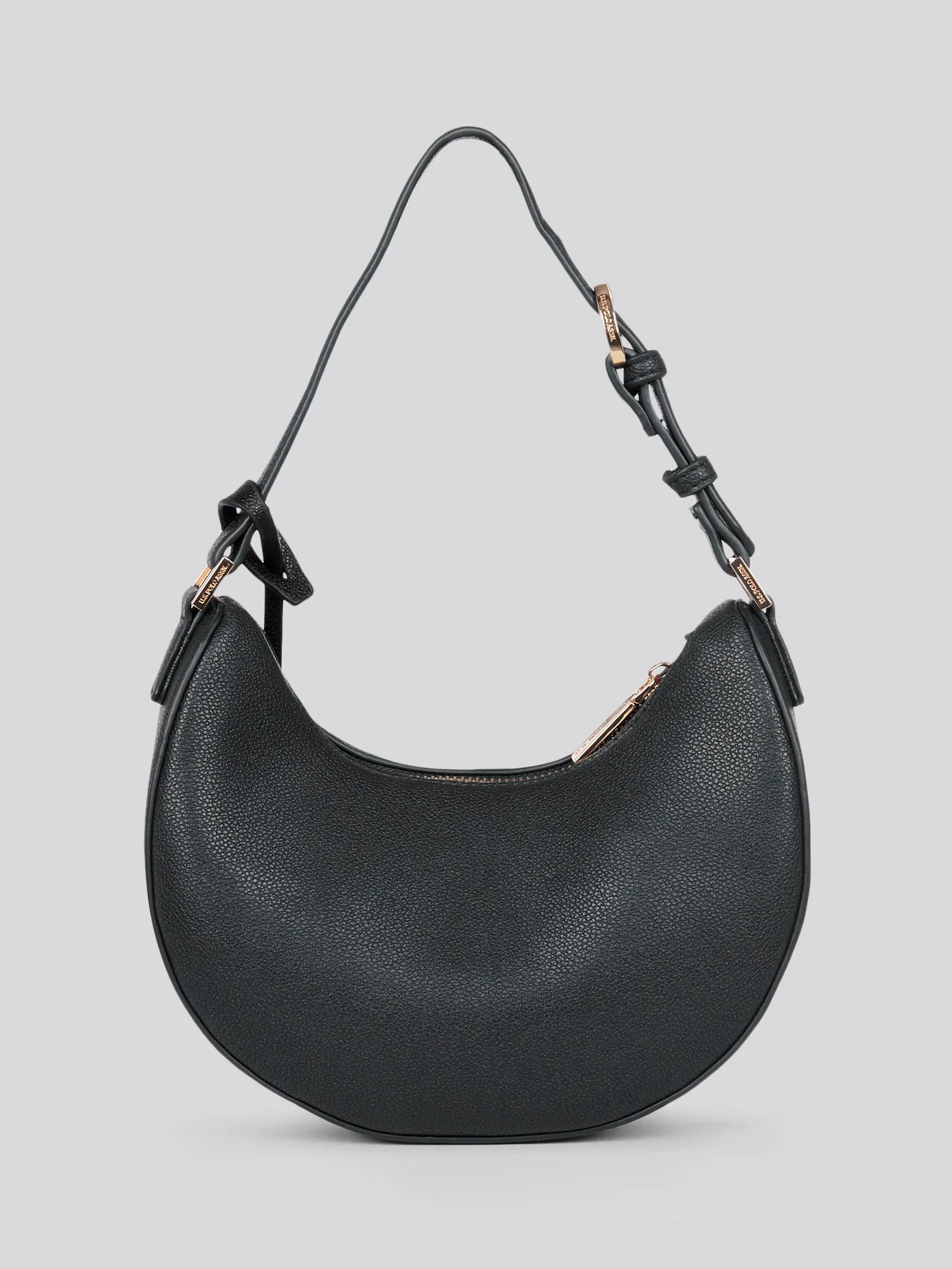 U.S. Polo Assn. Womens Jones Small Round Hobo Bag in Black