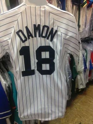 Vintage #18 JOHNNY DAMON New York Yankees MLB Majestic Jersey S