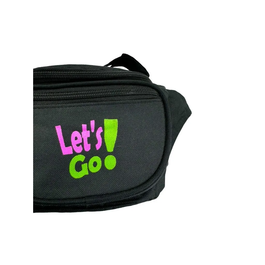 Vintage 1990's "Let's Go!" Canvas Waist Belt Bag