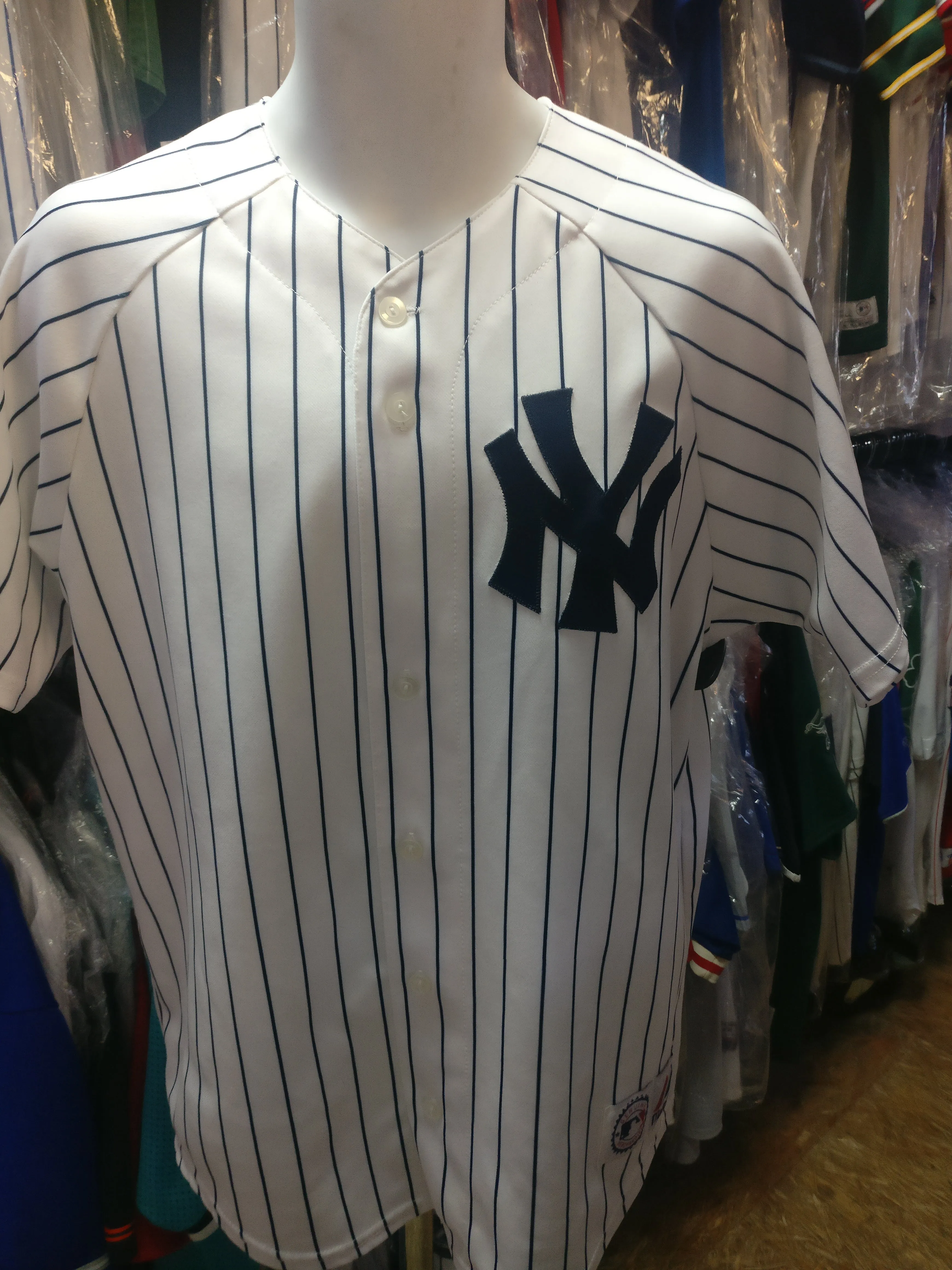 Vintage #55 FLYNN New York Yankees MLB Majestic Jersey M