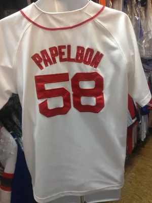 Vintage #58 JONATHAN PAPELBON Boston Red Sox MLB Majestic Jersey 18-20