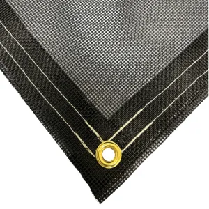 Vinyl Mesh Tarp - Black - 20' x 40'
