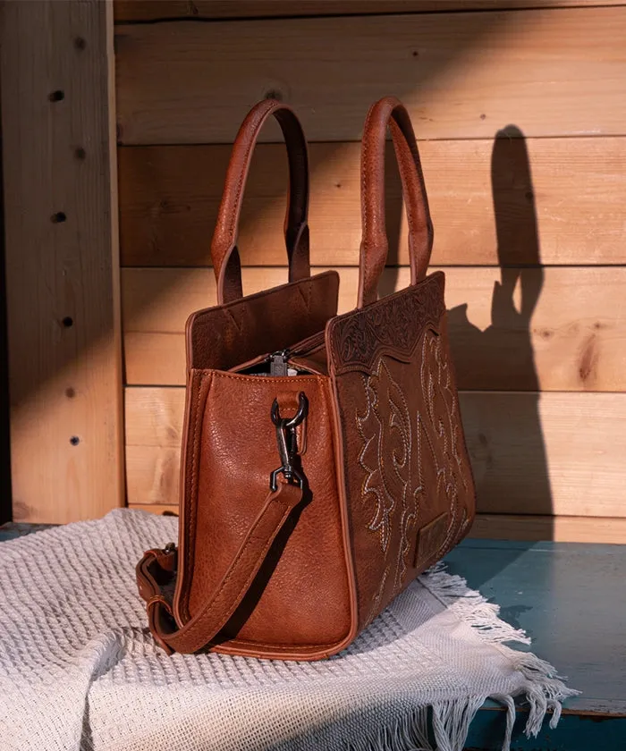 Wrangler Boot Scroll Crossbody Purse
