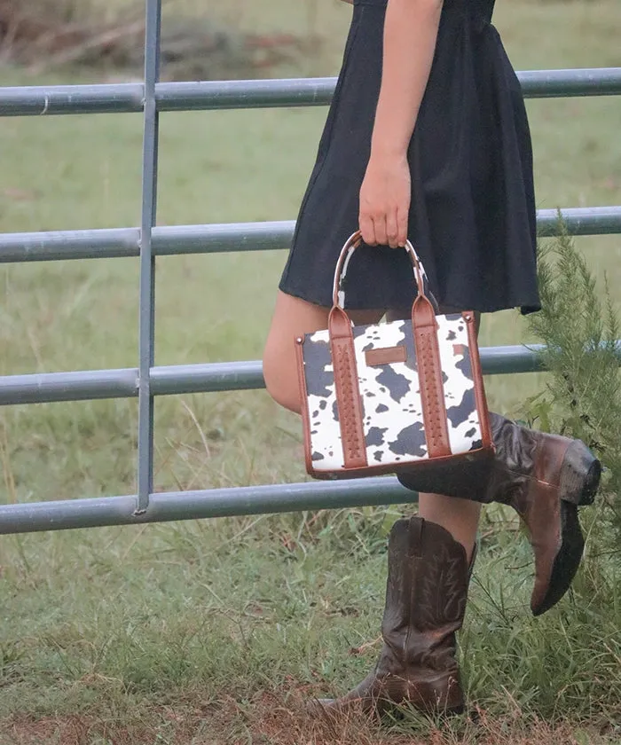 Wrangler Cow Print Concealed Crossbody Bag Set