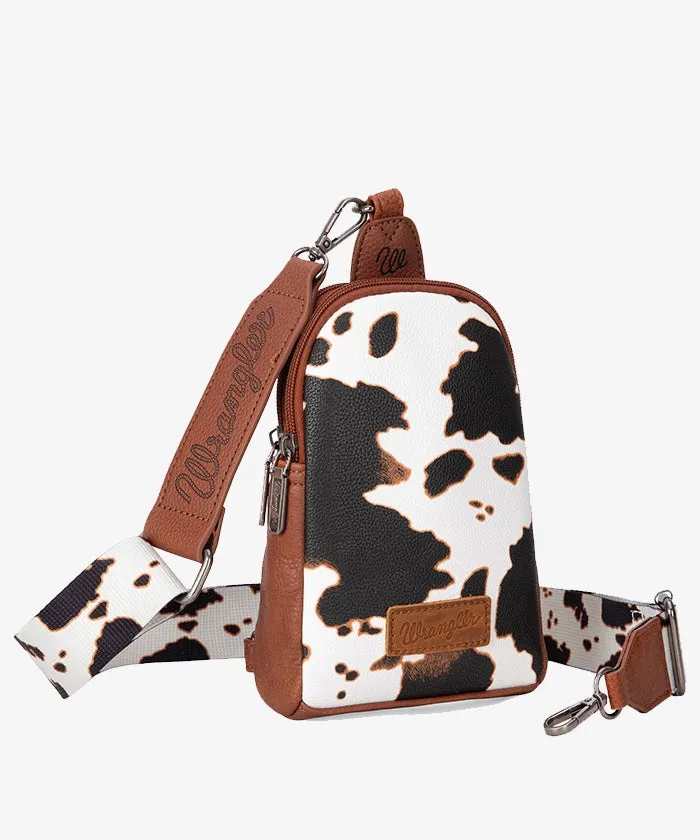 Wrangler Cow Print Concealed Crossbody Bag Set