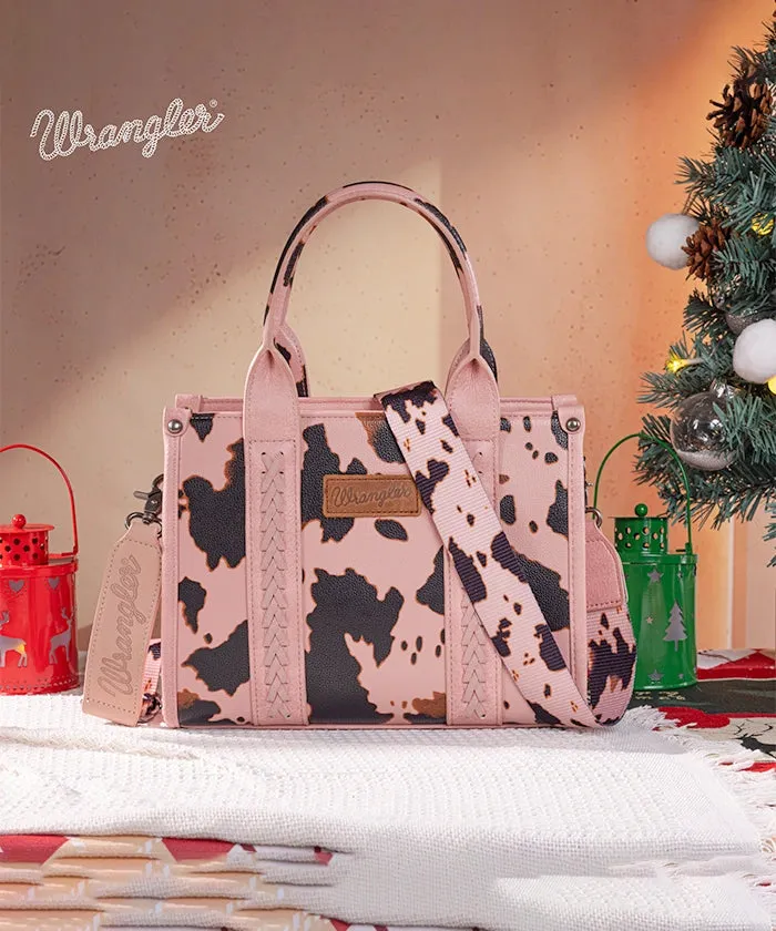 Wrangler Cow Print Concealed Crossbody Bag Set