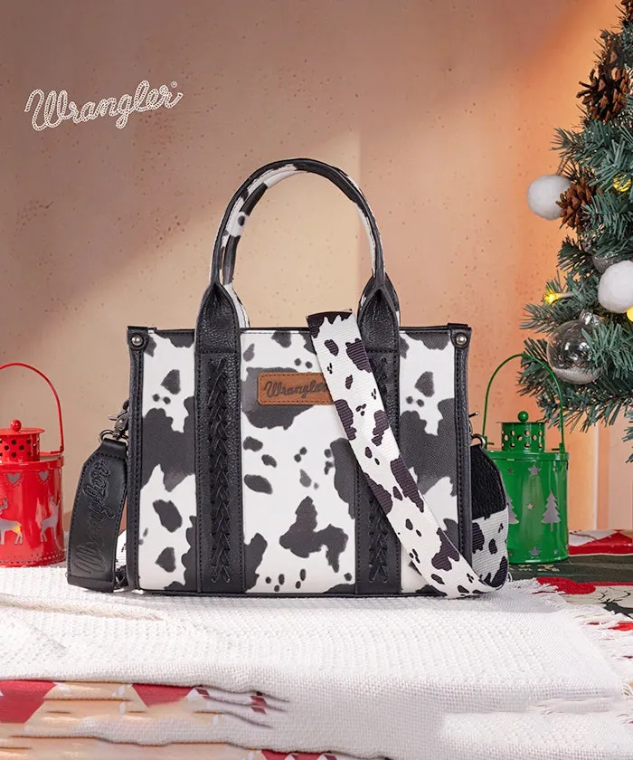 Wrangler Cow Print Concealed Crossbody Bag Set