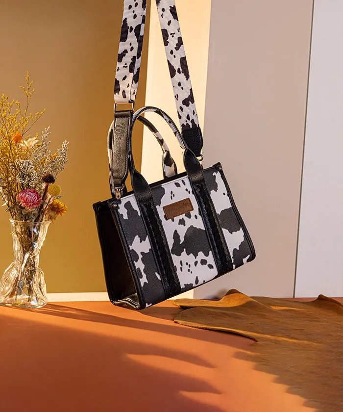 Wrangler Cow Print Concealed Crossbody Bag Set