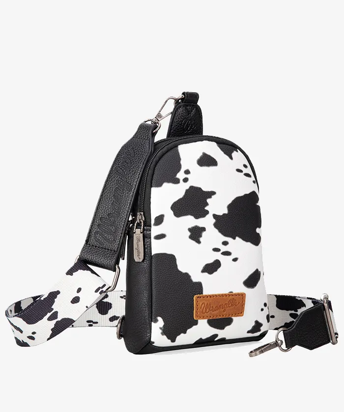 Wrangler Cow Print Concealed Crossbody Bag Set