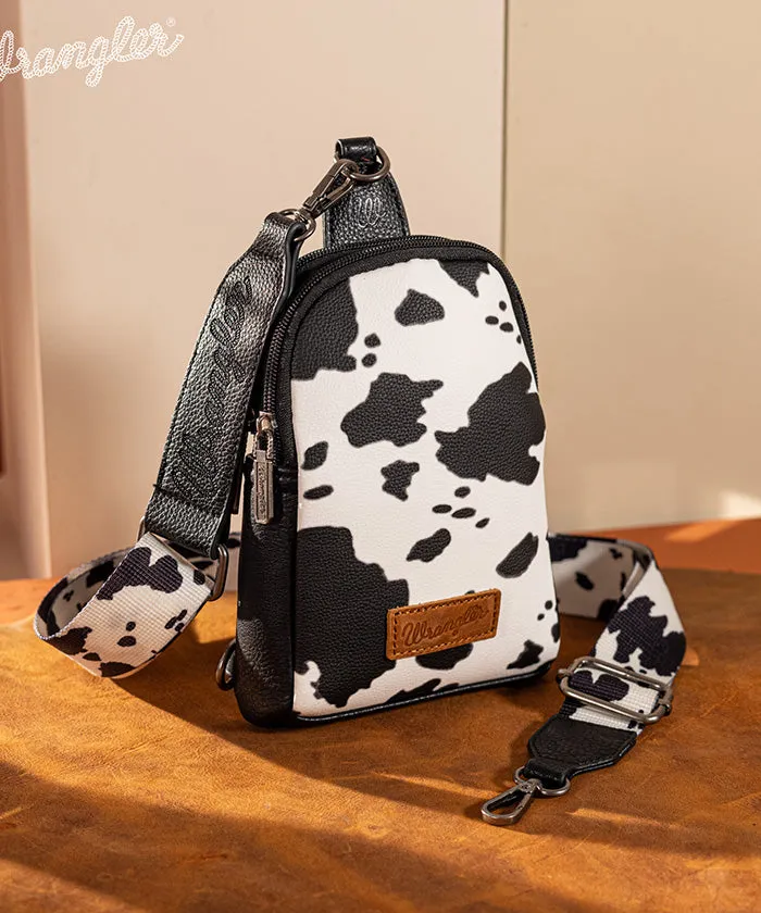 Wrangler Cow Print Concealed Crossbody Bag Set