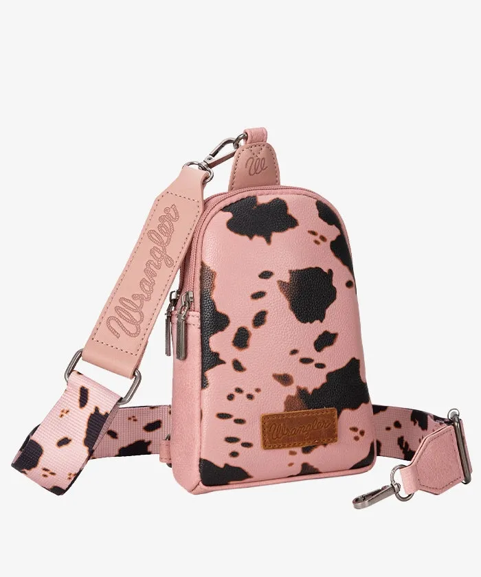 Wrangler Cow Print Concealed Crossbody Bag Set