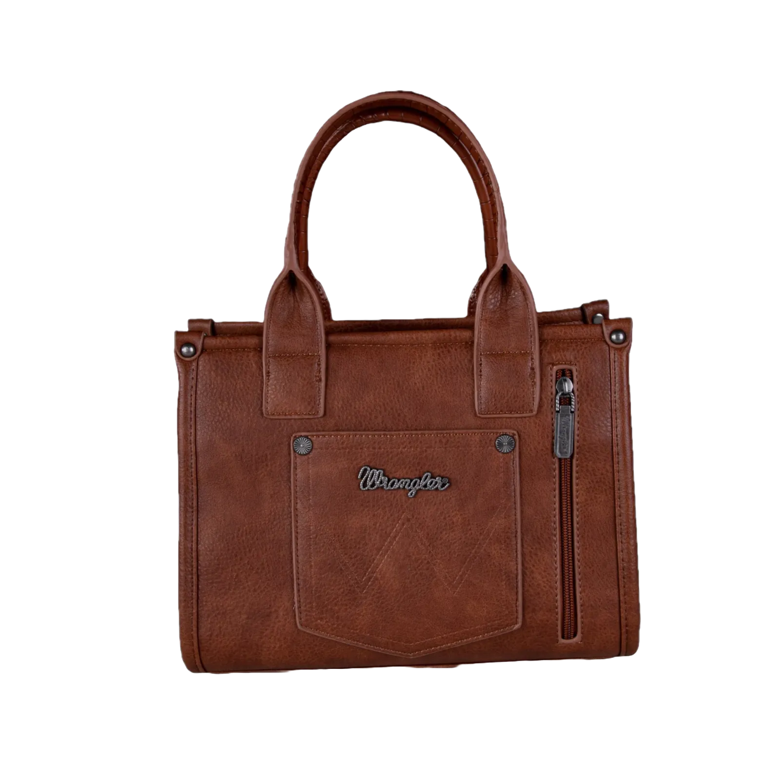 Wrangler Ladies Croc Print Concealed Carry Cognac Crossbody Tote Bag WG102-8120SCO