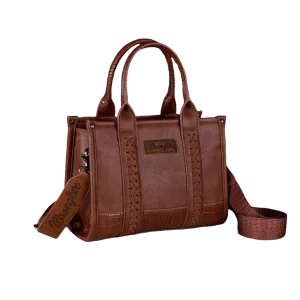 Wrangler Ladies Croc Print Concealed Carry Cognac Crossbody Tote Bag WG102-8120SCO