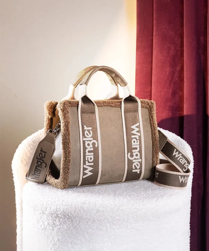 Wrangler Sherpa Trim Crossbody Purse