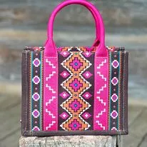 Wrangler Southwest Print Tote ~ Hot Pink