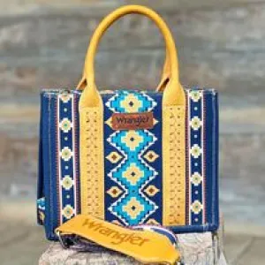 Wrangler Southwest Print Tote ~ Mustard