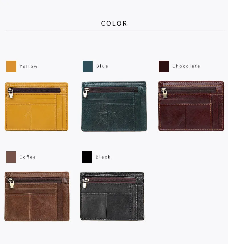 YAAGLE Unisex RFID Mini Thin Wallet Card Slots YG8447