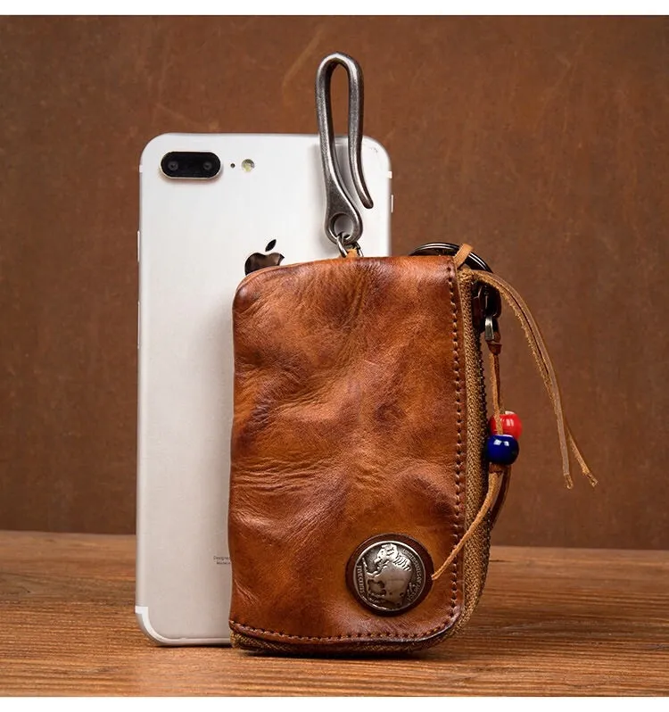 YAAGLE Vegetable Tanned Cowhide Key Bag YG0012